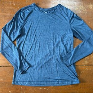Athletic Works Blue Long Sleeve Tee Soft Comfortable Fit